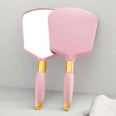 Imagem de Espelho de mão princesa elegante portátil maquiagem dentista médico ad