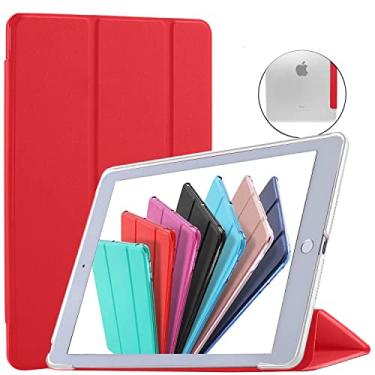 Imagem de DuraSafe Cases Para iPad PRO 12,9 1ª geração 2015 [iPad 12,9 polegadas 1ª ] A1652 A1584 Capa traseira rígida para Smart PC translúcida - Escarlate