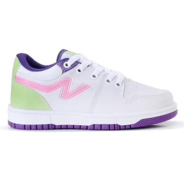 Imagem de Tênis Feminino Infantil Casual Cano Baixo (Branco/Candycolors, BR, Criança de 9 a 12 anos, Numérico, 32)