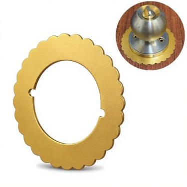 Imagem de Siwil Placa traseira para cicatriz, aço inoxidável, diâmetro de 8,5 cm - pacote com 2 (ouro, formato de flor)