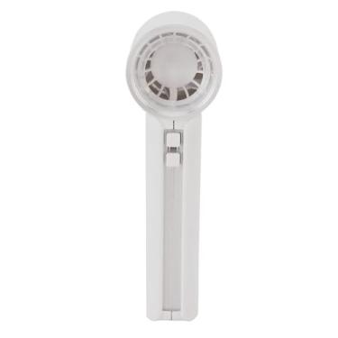 Imagem de Asixxsix Ventilador portátil de mão, mini ventilador pessoal recarregável com bateria de 3000mAh e 5 velocidades, ventilador turbo de bolso para viagens, casa e praia (Branco)