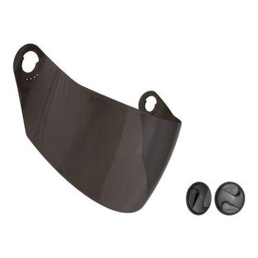 Imagem de Botões + Viseira Fumê Capacete Protork New Liberty 4 / R8 - Polivisor