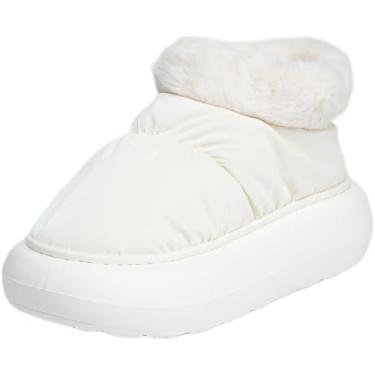 Imagem de Flowfa Blair Branca 35-36 Pantufa Feminina Adulto Calçado Inverno Antiderrapante