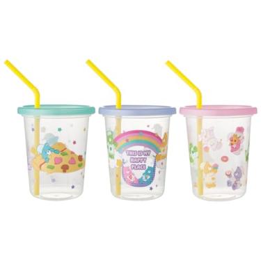 Imagem de Skater SIH3ST-A Copo com Canudo Conjunto de 3, 349 ml (320 ml), Feito no Japão, Ursos Carinhosos