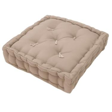 Imagem de Almofada Futon Turca/Roma 40x40 cm Tecido Oxford para bancos e palhetes de madeira(Nude)