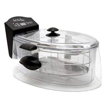 Imagem de Máquina de cozimento sous vide forno a água fogão lento da AquaChef, capacidade 8L, 120V-60Hz-1200W, clareza, LED digital + selador a vácuo fresco, conjunto completo