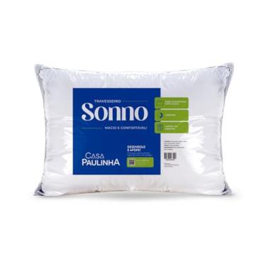 Imagem de Travesseiro 65cm X 45cm Extra Macio Perfil Baixo Confortável Casa Paulinha