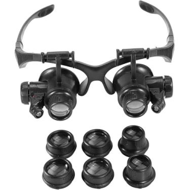Imagem de Lupas Lupa Headband Lupa 10x, 15x, 20x, 25x Ampliação, Ajustável Led Lupa De Luz Joalheria Relógio Reparação Lupa Ferramenta De Lupa
