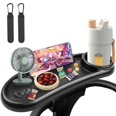 Imagem de UWSTE Bandeja de lanche compatível com Nuna Mockingbird, bandeja de lanche ajustável para carrinho de bebê com suporte de copo e suporte de telefone, acessórios para carrinho de bebê nuna (inclui 2