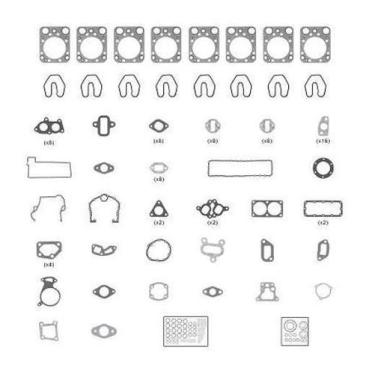 Imagem de Junta Do Motor Scania Lks141 8 Cils 14.0 14.2 16V 59806C - Junta lima