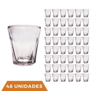 Imagem de Jogo Copos Shot 48 Peças Vidro Bar Cachaça Tequila Dose 45ml - TODO DI