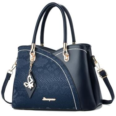 Imagem de SiMYEER Bolsas e bolsas de mão com alça superior bolsa de ombro bolsa carteiro para mulheres, Azul 1-5-lp