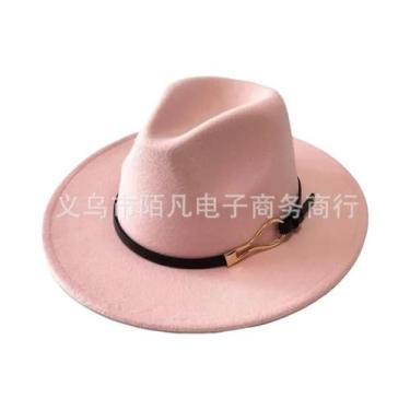 Imagem de Chapéu Feminino De Feltro De Lã Para Outono/Inverno Com Fivela Estilo 