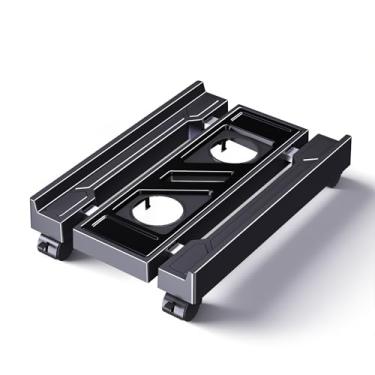 Imagem de Suporte ajustável para torre de computador, suporte ventilado de PC para chão, suporte de CPU móvel com 4 rodas giratórias para a maioria das torres de PC, suporte de CPU embaixo da mesa para