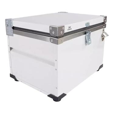 Imagem de Caixa Térmica Cooler Metal 30 Litros Catfer (Branca)