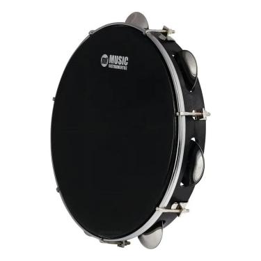 Imagem de 2X Pandeiro Profissional Phx Abs Preto 10 Pele Preta Music I