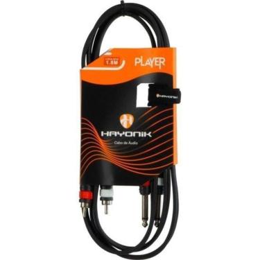 Imagem de Cabo De Áudio Player P10 X Rca 1,8M Preto Hayonik