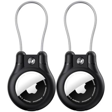 Imagem de Citymore Suporte para AirTag, pacote com 2 unidades, à prova d'água para porta-chaves, compatível com Apple AirTags, rastreador GPS, capa ultra segura para etiqueta, para bagagem, chaveiro e mochila