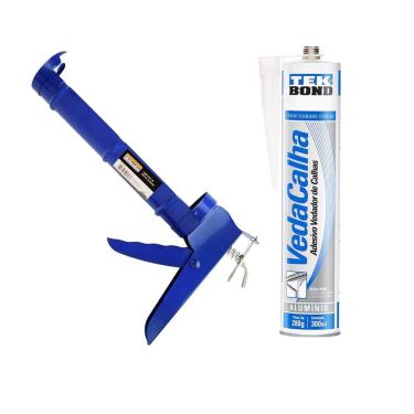Imagem de Kit Aplicador de silicone fechado Starfer + 1 Veda calha alumínio 280g Tekbond