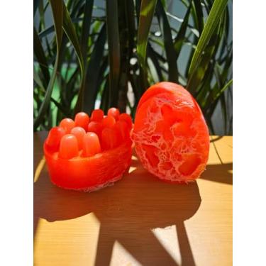 Imagem de Sabonete Artesanal com Bucha Vegetal e Massageador (Flor de Cerejeira)