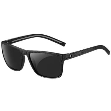 Imagem de Óculos De Sol Masculino Quadrado De Luxo Esportivo Polarizado Texturizado Com Proteção 400UV (Cinza)