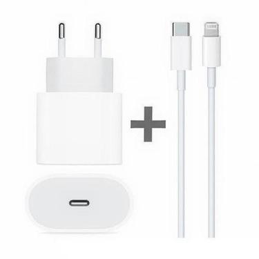 Imagem de 'Carregador Completo Fonte Tipo C 20W Compativel I Phone 13,13 ProMax 