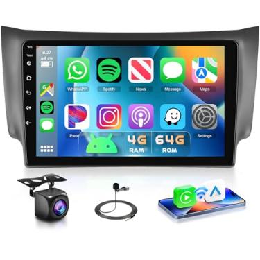 Imagem de Estéreo automotivo 4G 64G para rádio Nissan Sentra 2013-2017, tela sensível ao toque IPS de 10,1 polegadas, 1280 x 720, 36EQ, DSP sem fio, Carplay, Android, Bluetooth, 5.0, Android 15, GPS FM/RDS WiFi