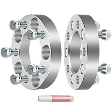 Imagem de SCITOO Espaçadores de roda de 2,5 cm 5 x 4,5 2X para Crown Victoria for Explorer for Grand para Cherokee Bore 82,5 mm Studs 1/2 No Hubcentric 5 Lug 5x114.3 Adaptadores de espaçadores de roda
