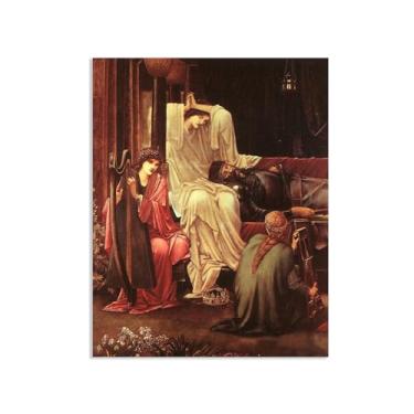 Imagem de SDYJ6GSW Edward Burne Jones Arte de parede O Último Sono de Arthur em Avalon Pôster Famosas Pinturas Reprodução Romantismo Pictures Decoração de parede Edward Burne Jones Decoração de casa 90 x 70 cm