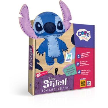 Imagem de Boneco de feltro disney stitch coré fazendo arte - toyster 003236