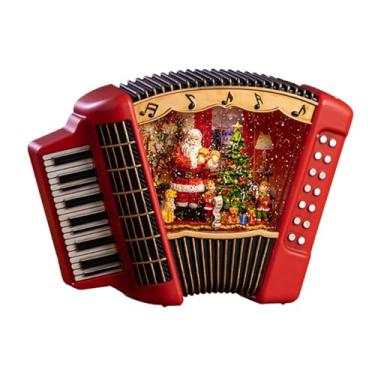 Imagem de Ｂｅｓｇａ Globo de neve musical de Natal, luz noturna, decoração de Natal, caixa de música para prateleira, festa, festival