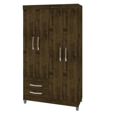 Imagem de Roupeiro Solteiro 4 Portas 2 Gavetas Recife