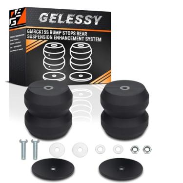 Imagem de Sistema de melhoria de suspensão GMRCK15S compatível com Chevy Silverado 1500 e GMC Sierra 1500, caminhonete traseiro, capacidade de peso: 3.900 kg, kit de mola de borracha de suspensão