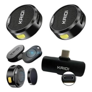 Imagem de Microfone Duplo Kaidi Kmf4c Wireless Usbc Para Smartphones TipoC - gen