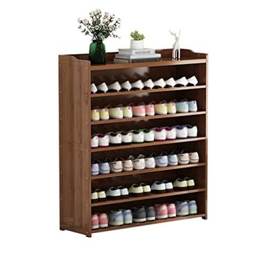 Imagem de 5sssallefaa Porta sapateira rack de armazenamento de sapatos 7 camadas rack de armazenamento de sapatos do chão ao teto casa sala de estar corredor quarto organizador de sapatos (cor: A) (A 1)