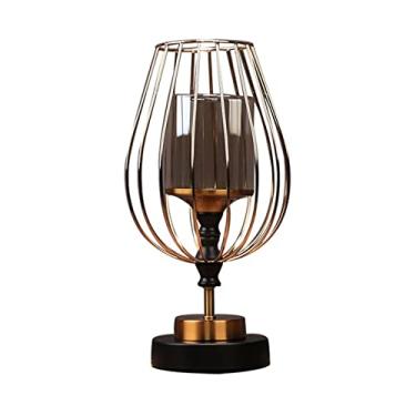 Imagem de Castiçal leve luxo metal castiçal decoração casa mesa centro decoração vela suporte de vela suporte de vela