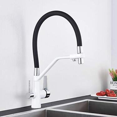 Imagem de wang hao shop Torneiras, torneiras de pia de cozinha torneiras de cozinha filtradas purificação torneira de cozinha torneira de filtro de água de rotação 360 para cozinha misturador quente e frio de 3