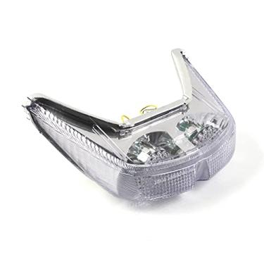 Imagem de Arashi Lanterna traseira de LED transparente E-Mark para Yamaha YZF R6 1999-2000, luz traseira de freio de seta, acessórios de substituição integrados para motocicleta