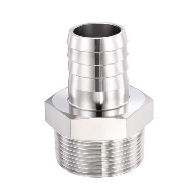Imagem de HARFINGTON 1 peça 1/5.1 cm a 3/10.2 cm NPT macho aço inoxidável barras sextavadas mangueira encaixe de farpa splicer mender metal para impressão 3D, compressor de ar, máquina CNC, matrizes