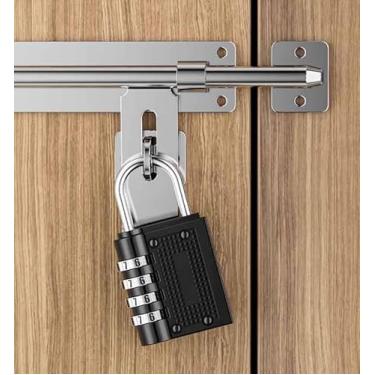 Imagem de Fechadura de combinação redefinível - à prova d'água, para armários de academia, portões e caixas de ferramentas. Fácil de configurar, durável e seguro.
