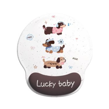 Imagem de Mouse pad de suporte de pulso Cute Dachshund Puppy Design