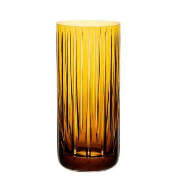 Imagem de Copo Long Drink Sepia Cristal Lapidado 395Ml - Strauss
