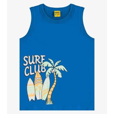 Imagem de Camiseta Meia Malha Infantil Masculina RoviKids Azul - Rovitex Kids, 1
