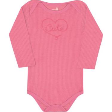 Imagem de Body mang long bebe 13481 kiko e kika - Kiko baby, Rosa barbie, M