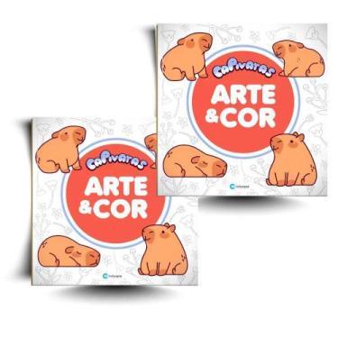 Imagem de Kit com 2 Livros: Arte E Cor Capivaras - Livro Para Colorir! - Kit de 