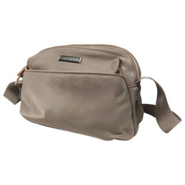 Imagem de Bolsa Feminina Twill FIbra Ajustável Transversal Chenson, Natural, UN