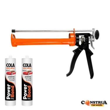 Imagem de Conjunto 2 Cola Parabrisas Vidros Automotivo + 1 Aplicador de Silicone