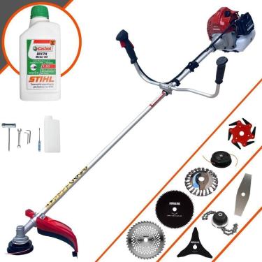 Imagem de Roçadeira Kawashima Bcj521l 52cc 2,5hp 8 Em 1 + Óleo Stihl