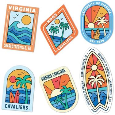 Imagem de Desert Cactus Adesivo University of Virginia Cavaliers UVA Wahoos Decalques de Vinil Garrafa de Água Carro Scrapbook T2 (Tipo 2-Surfe)