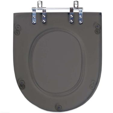 Imagem de Tampa De Vaso Poliéster Carrara Fumê Transparente Para Louça Deca